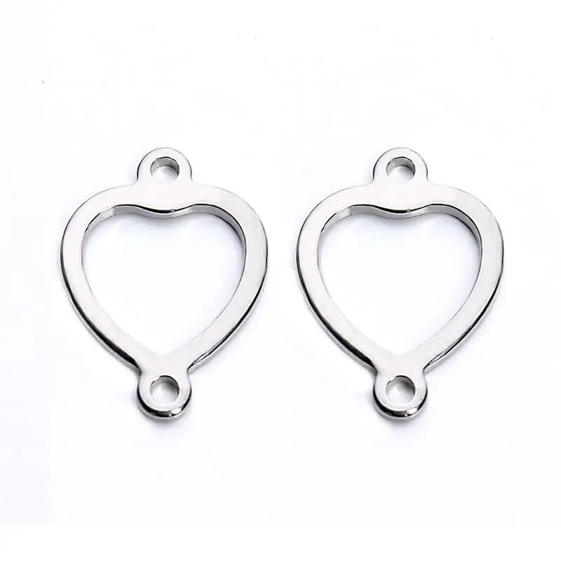 F3527 13x19mm LOULEUR 20 шт./лот серебряный цвет нержавеющая сталь круглый сердце квадратные подвески-соединители пустые штамповочные бирки для ожерелья Браслет - Окраска металла: F3527 13x19mm