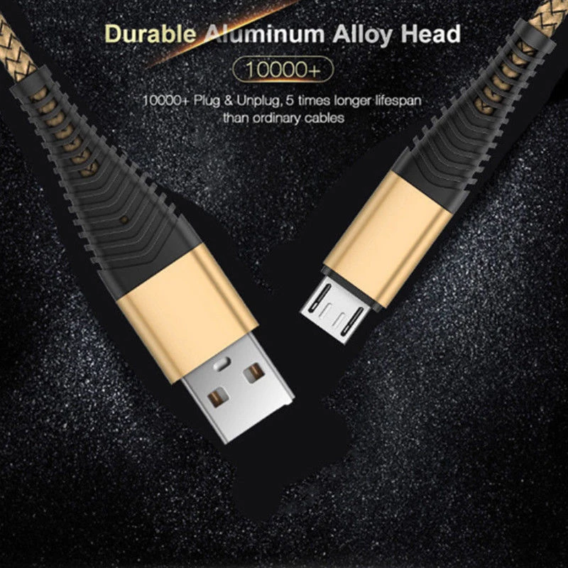 UGI 2A Fast Charging Cable Charge Type C USB Micro For Tablet Nylon Braided Charger Transfer Phone 1m 2m 3m Xiaomi HTC | Мобильные