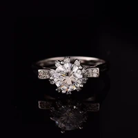 wedding rings 925 silver moissanite ring 1 00ct d vvs luxury moissanite weding ring for women