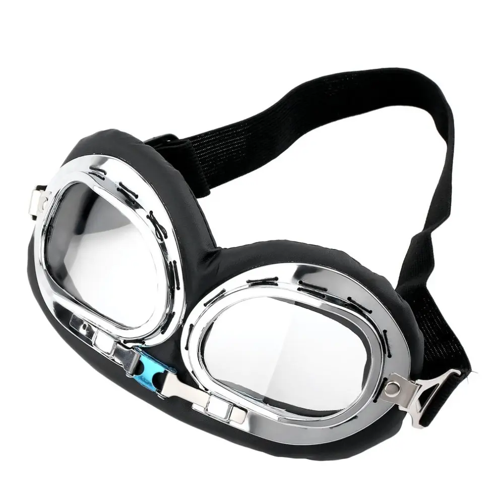 

Anti-UV Vintage Motorcycle Goggles Pilot Biker Helmet Sunglasses Scooter Cruiser ATV Glasses Off-Road Motocross Racing Eyewear