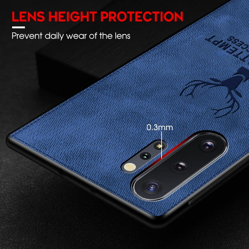 Cloth Skin Soft Phone Cases For Samsung Galaxy Note 10 Plus Pro Deer Fabric Cover A30 A50 A70 Shell Case | Мобильные телефоны и