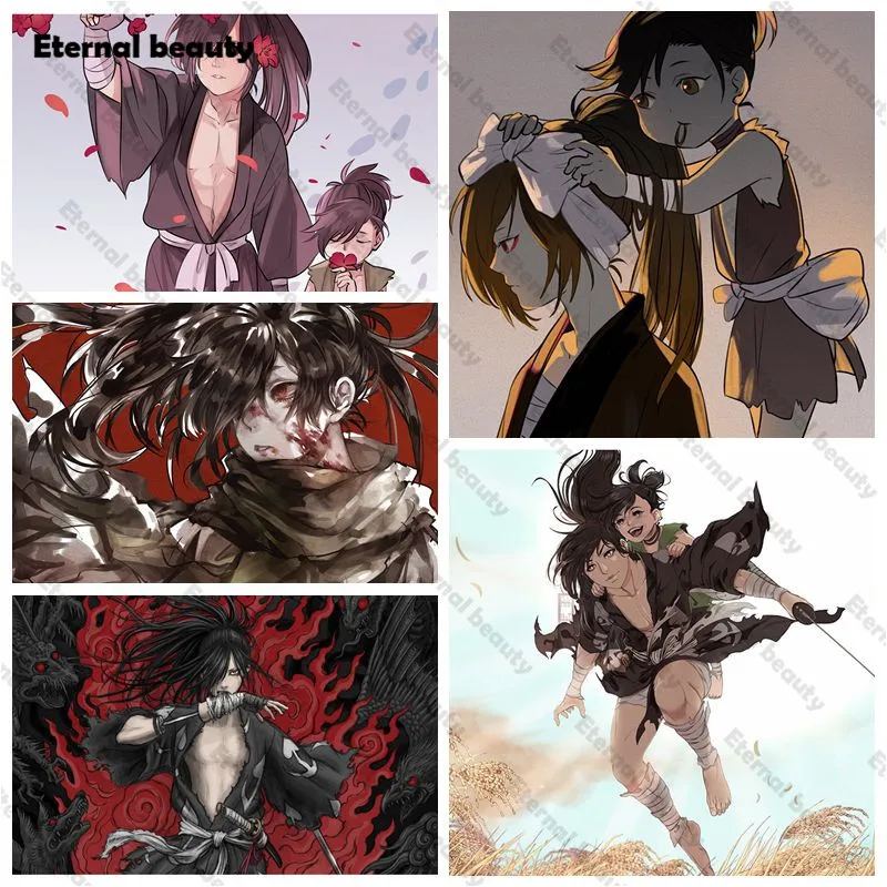 

Diamond Picture Home Decor Full Round Drill Cross Stitch Japan Anime Embroidery Painting Wall Art Stickers As a Gift for Friends