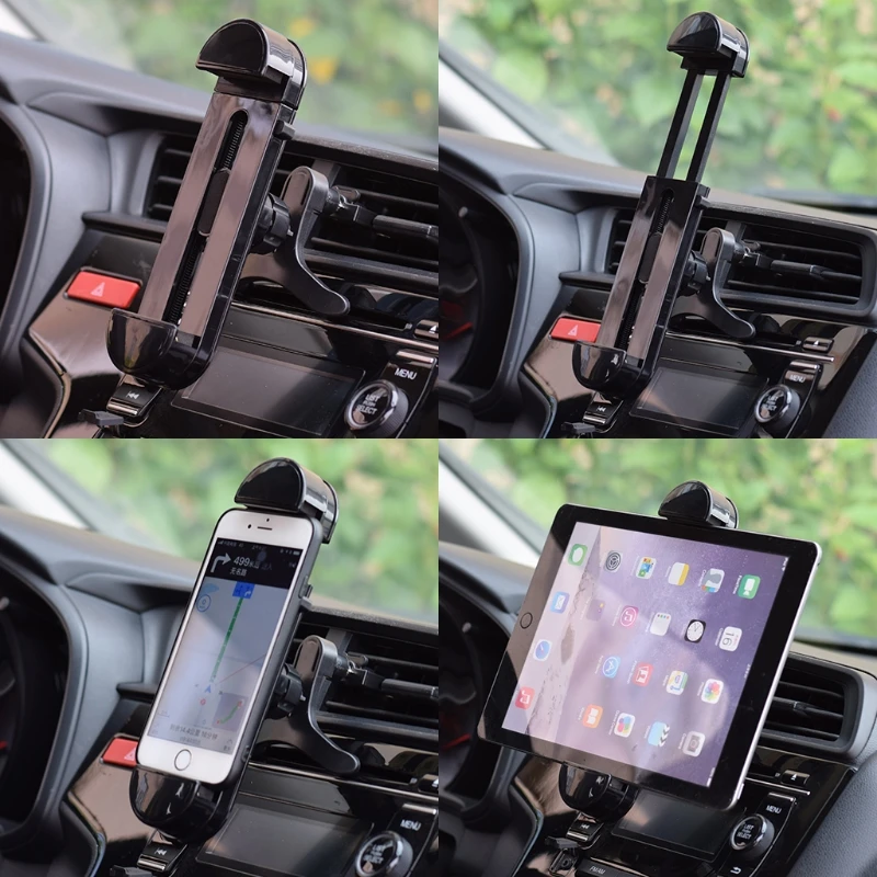 

360 Rotating Car Air Vent Mount Holder Stand For 3.5-11inch Phone Tablet PC GPS