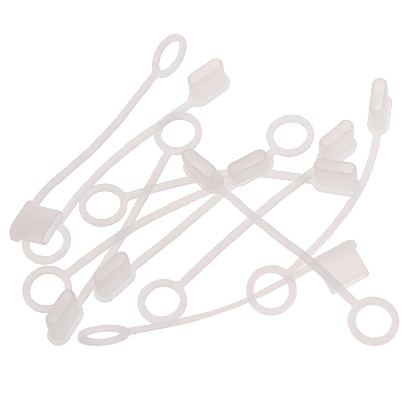 

10Pcs Protection Cap USB Type-c Cable Case Dust Plug Charger Cover with Wire