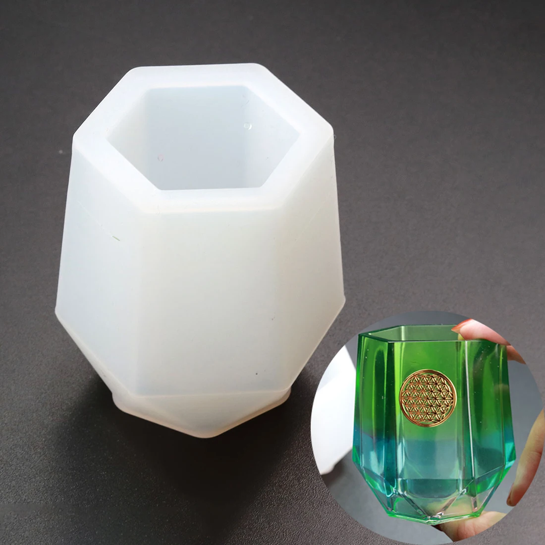 Держатель для ручки силиконовая литейная форма сделай сам шестигранная