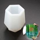 Держатель для ручки, силиконовая литейная форма сделай сам, шестигранная искусственная свеча, банка, растение, горшок, бетонные формы, домашний декор