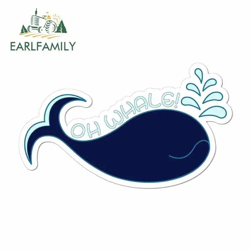 

EARLFAMILY 13cm x 7.7cm For Oh Whale Ocean Sea Funny Car Stickers Cartoon Vinyl Decal Sticker Car Truck Pinup SUV Decoration