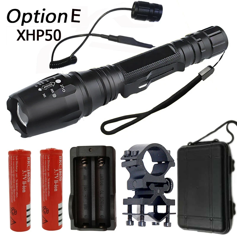 Option E Litwod Z20 XHP50 и XHP 70 масштабируемый светодиодный тактический фонарик для 18650 аккумуляторов алюминиевый самообороны linterna огни - Испускаемый цвет: Option E