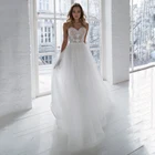 Женское свадебное платье-трапеция, с вышивкой бисером и открытой спиной, UZN, пикантное свадебное платье