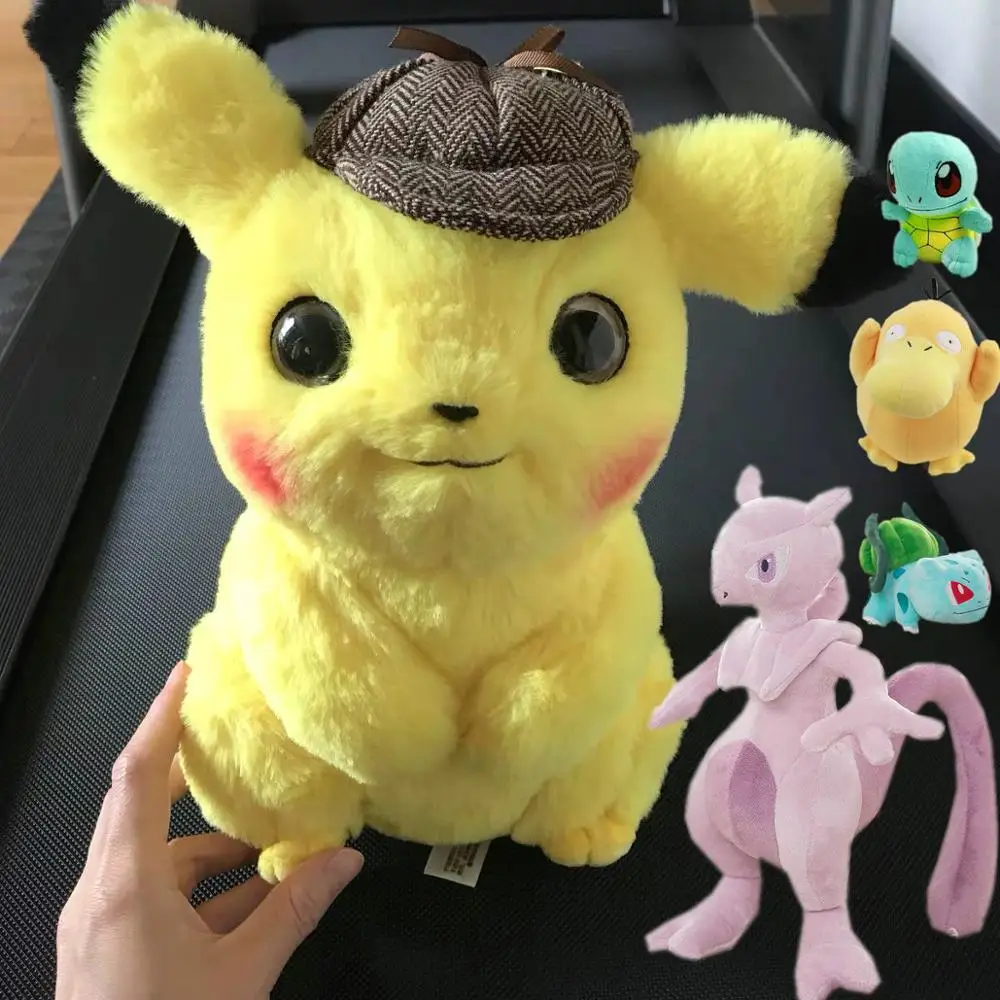 Пикачу плюшевая игрушка Jigglypuff Squirtle Mewtwo Charmander Gengar Psyduck Magikarp игрушки фильм Аниме Кукла Детская подарки на день рождения Sof