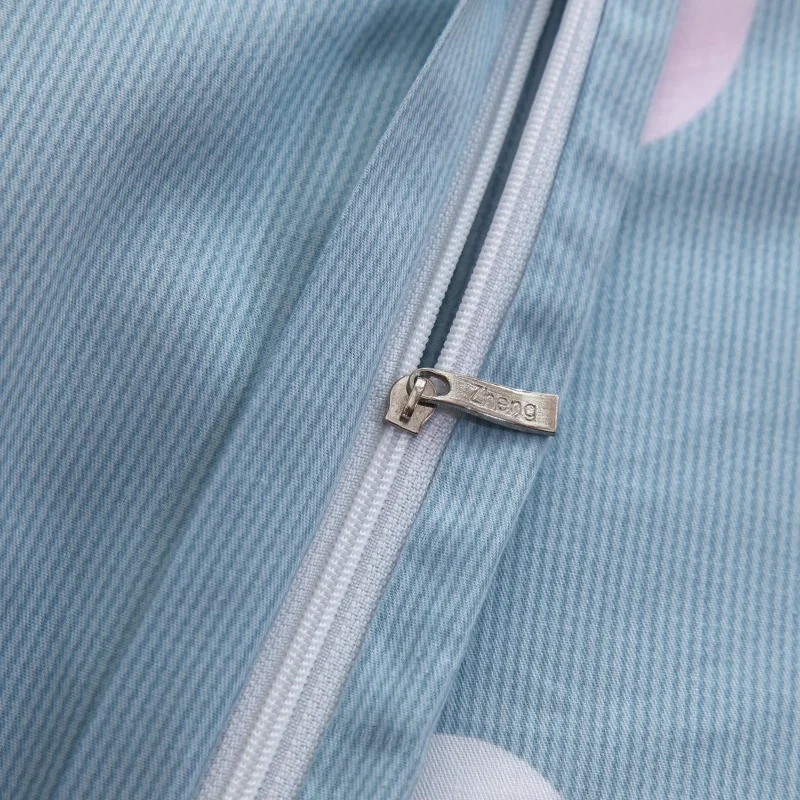 Пододеяльник для взрослых в американском стиле с голубыми цветами 100% хлопок