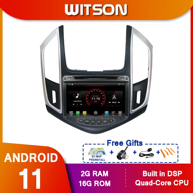 Автомобильный Dvd GPS WITSON MKT Android 11 для CHEVROLET CRUZE 2016 мультимедийный GPS-навигатор 2 Гб