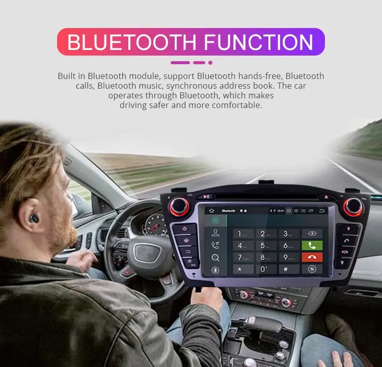 Besina Android 9,0 Автомобильный DVD плеер для hyundai Tucson/IX35 2011 2012 2013 gps 2Din автомобиль радио стерео Мультимедиа Autoaudio WI-FI RDS
