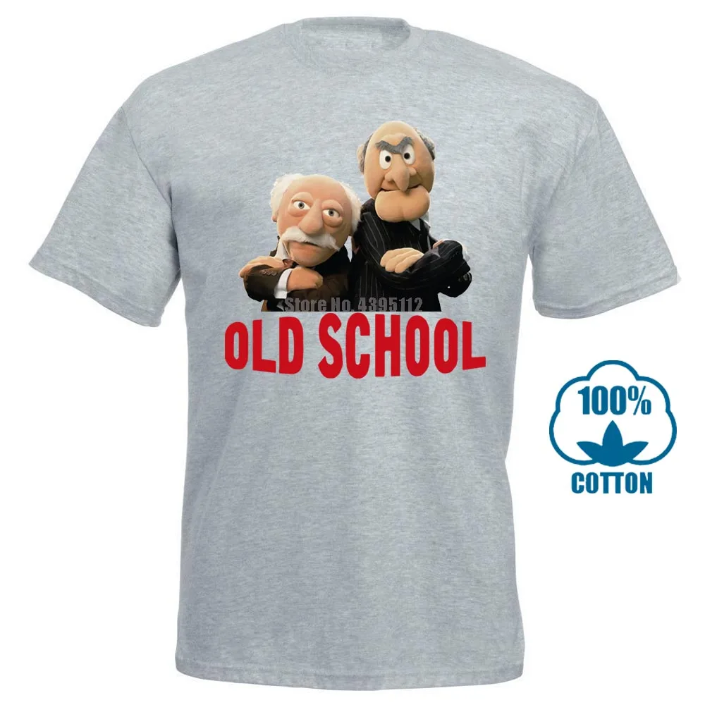 Серый Мужская футболка Muppets Grandmasters Waldorf Statler Old School Graphic забавная футболка Новинка Женская футболка - Цвет: Серый