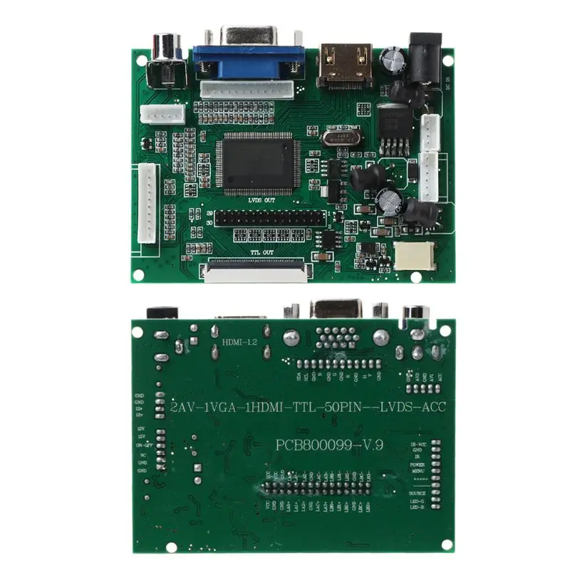 N1HC 1 компл. ЖК TTL LVDS контроллер V + H плата драйвера HDMI совместимый VGA 2AV 50 к|Печатные