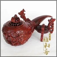 antique mahogany ornaments red sandalwood crafts feng shui ornaments make a lot of money every day home feng shui pipe