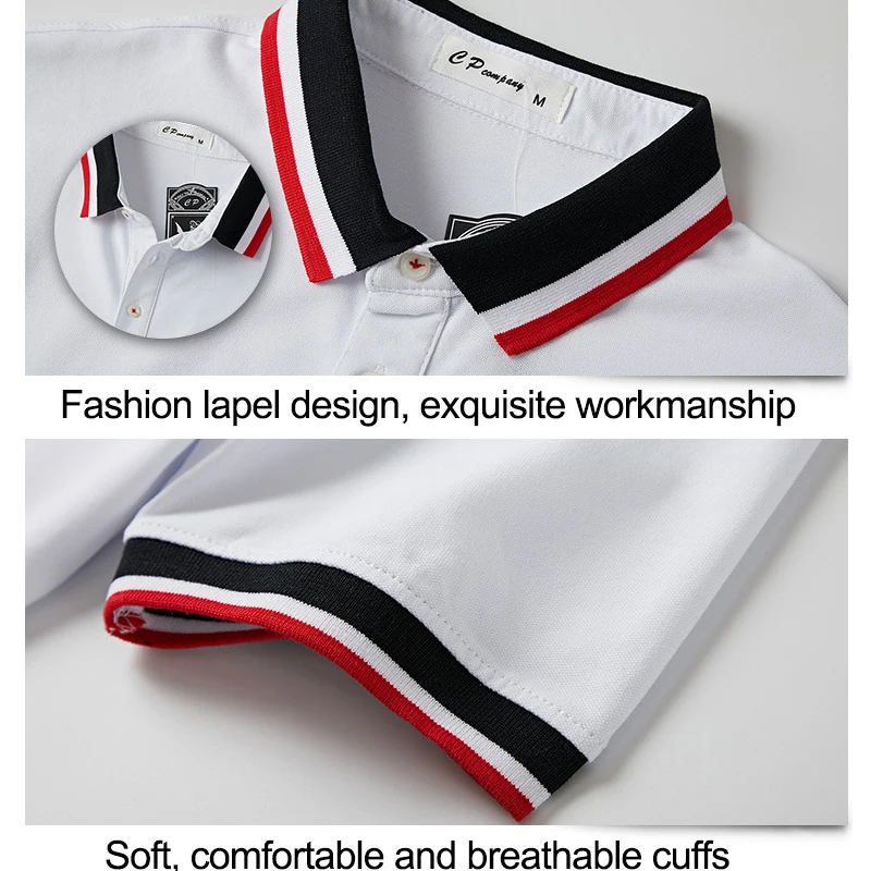 Мужская рубашка поло летняя хлопковая деловая Повседневная брендовая одежда