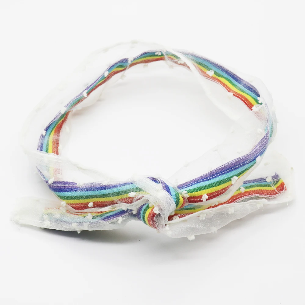 Лидер продаж 2020 простой классический Регулируемый Радужный ободок для волос