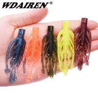 10pcs larva shrimp fishy smell silicone soft baits fishing lure artificial worm swimbait jigging wobblers for bass pike tackle