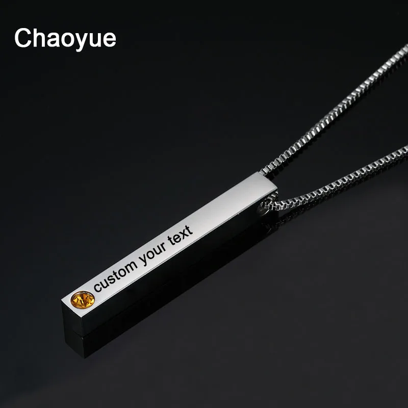 Ожерелья с именем на заказ ожерелья камнем-талисманом 4 стороны ожерелье из