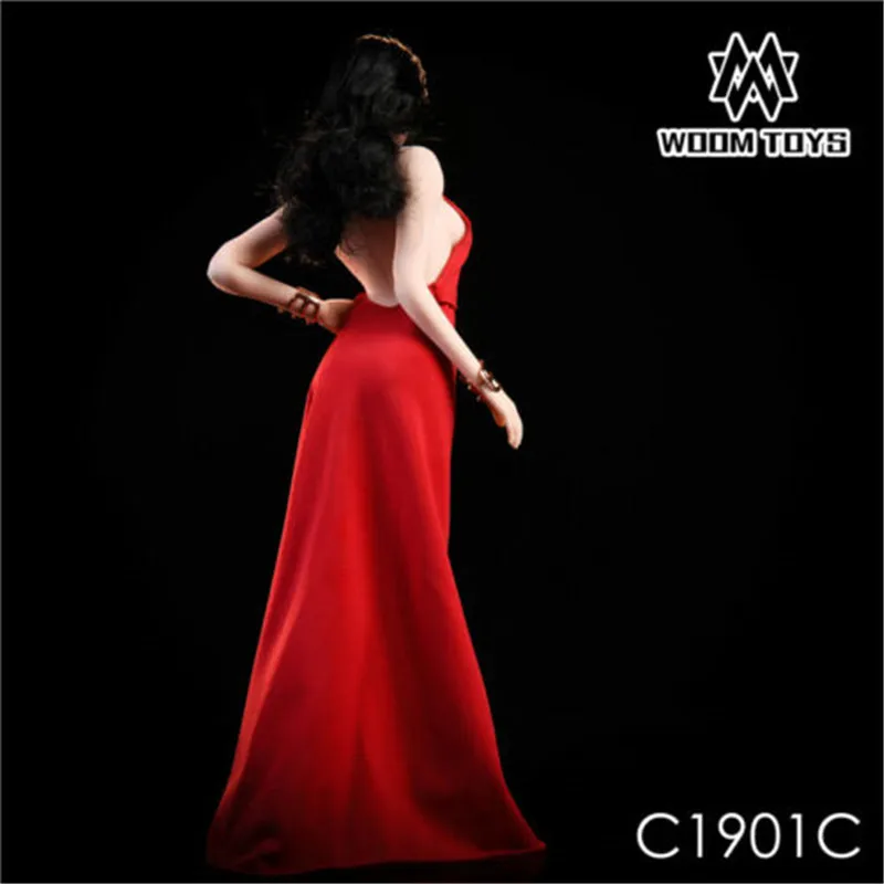 

WOOM TOYS Red Carpet Evening Dress ClothIng red color 1/6 Female Soldier Costume Toys C1901C