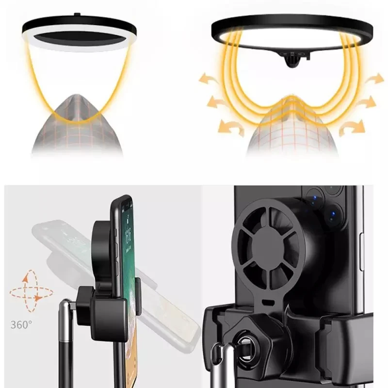 

10inch LED Ring light with Desktop Stand Professional Selfie Live Fill Light for Makeup Live Streaming Dimmable Video