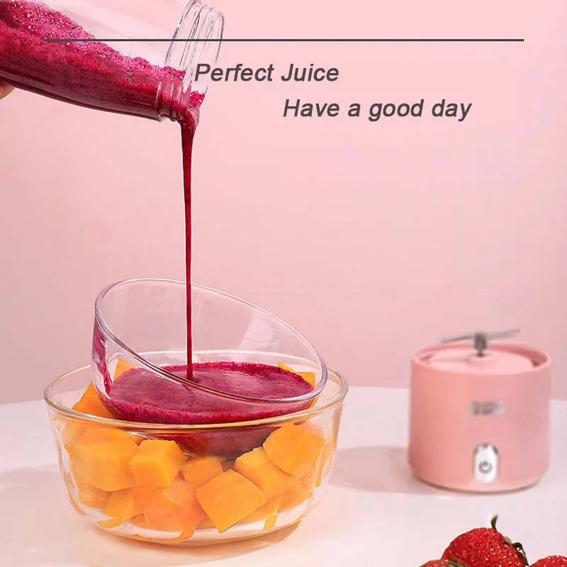Электрическая соковыжималка портативная с USB зарядкой для фруктов овощей соевое