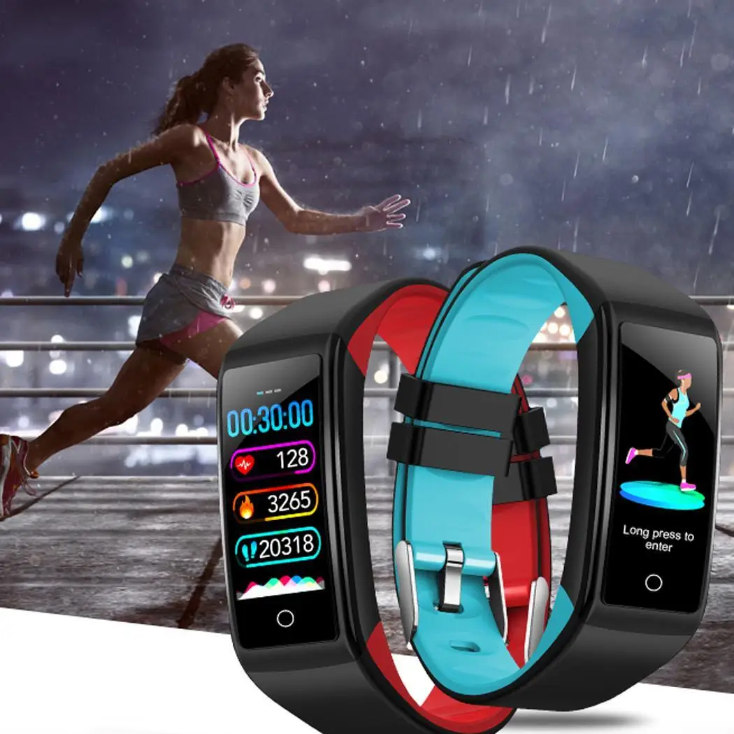 Bluetooth спортивный Браслет Шагомер умный Спортивный Сенсорный экран фитнес трекер