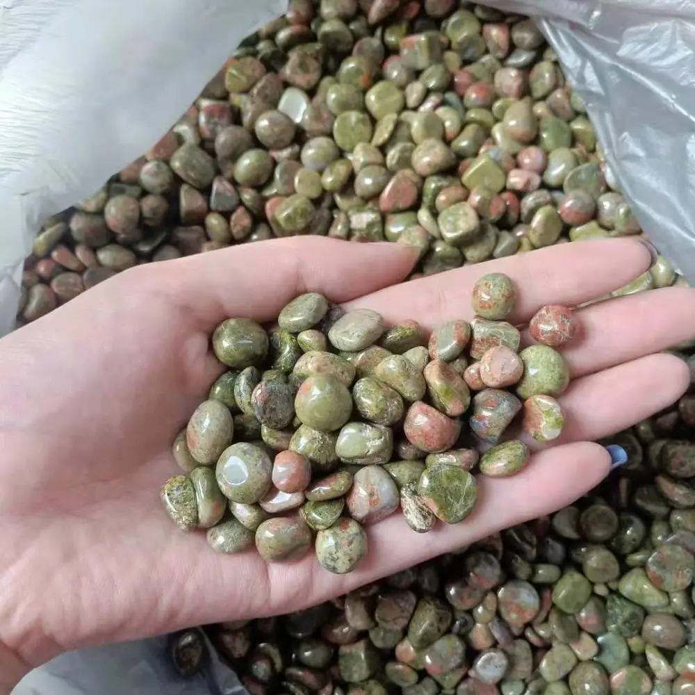 Бесплатная доставка! Оптовая продажа высокого качества 100 грамм 5 ~ 9 мм Unakite