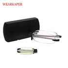 Очки для чтения без оправы Складные портативные для мужчин и женщин с защитой от сисветильник света очки по рецепту качественные очки для дальнозоркости из сплава 1,0-4,0