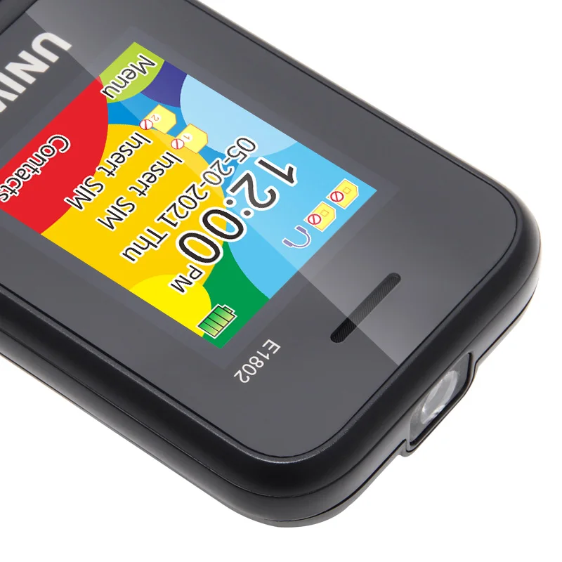 UNIWA E1802 GSM Mobile Phone Senior Push-button Phones Long Standby FM  Radio Cellphone Russian Hebrew Keyboard