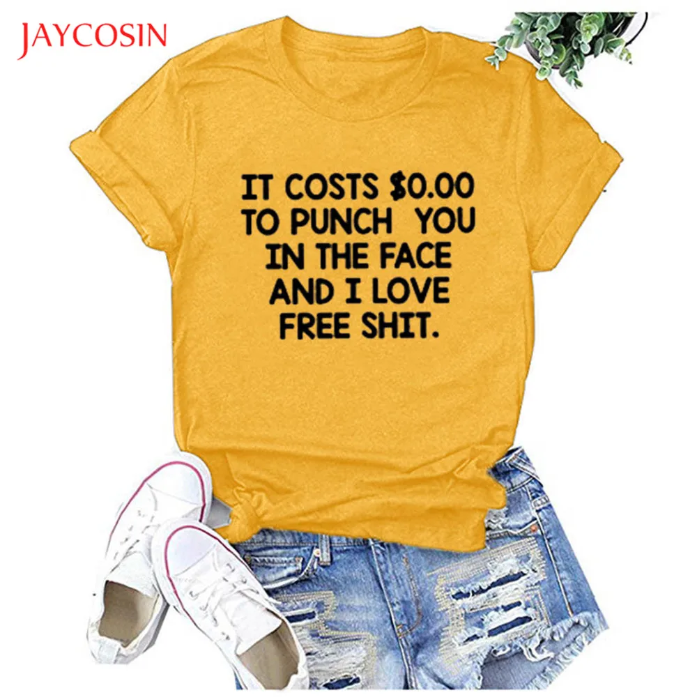 Женская футболка Jaycosin модная женская с надписью стоит $0 00 летняя хлопковая