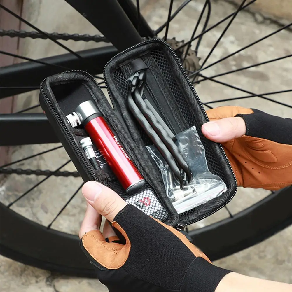 

Bicycle Tools Set Inflator Tire Repair Patch Tyre Spoon Hard Shell Kettle Bag With Lengthened Trachea Outdoor Riding Equipment