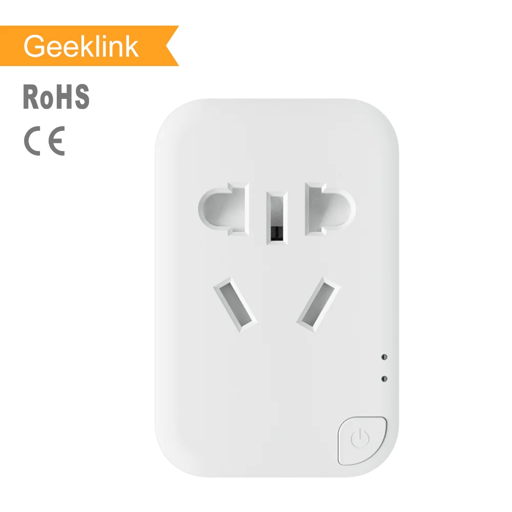 Wifi Socket Geeklink Смарт π WiFi+ ИК умный дом приложение дистанционное управление для Alexa Google Home IFTTT Siri Voice с адаптером UK AU US EU - Цвет: Wifi Socket