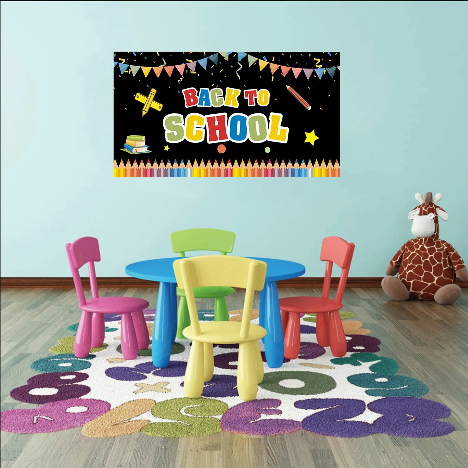

Large Classroom Banner Back to School Banner Welcome Banner for First Day of School Hanging Fabric Banners Flags Sign Decoration