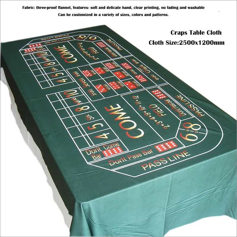 1 шт. Craps скатерть для игры в казино коврик кости Тройная фланелевая ткань | Спорт и
