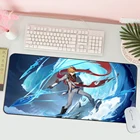 Компьютерный коврик для мыши Genshin Impact Anime, геймерские коврики для мыши, большой игровой коврик для мыши, Настольный коврик тартаглия для клавиатуры, коврик для мыши для CSGO