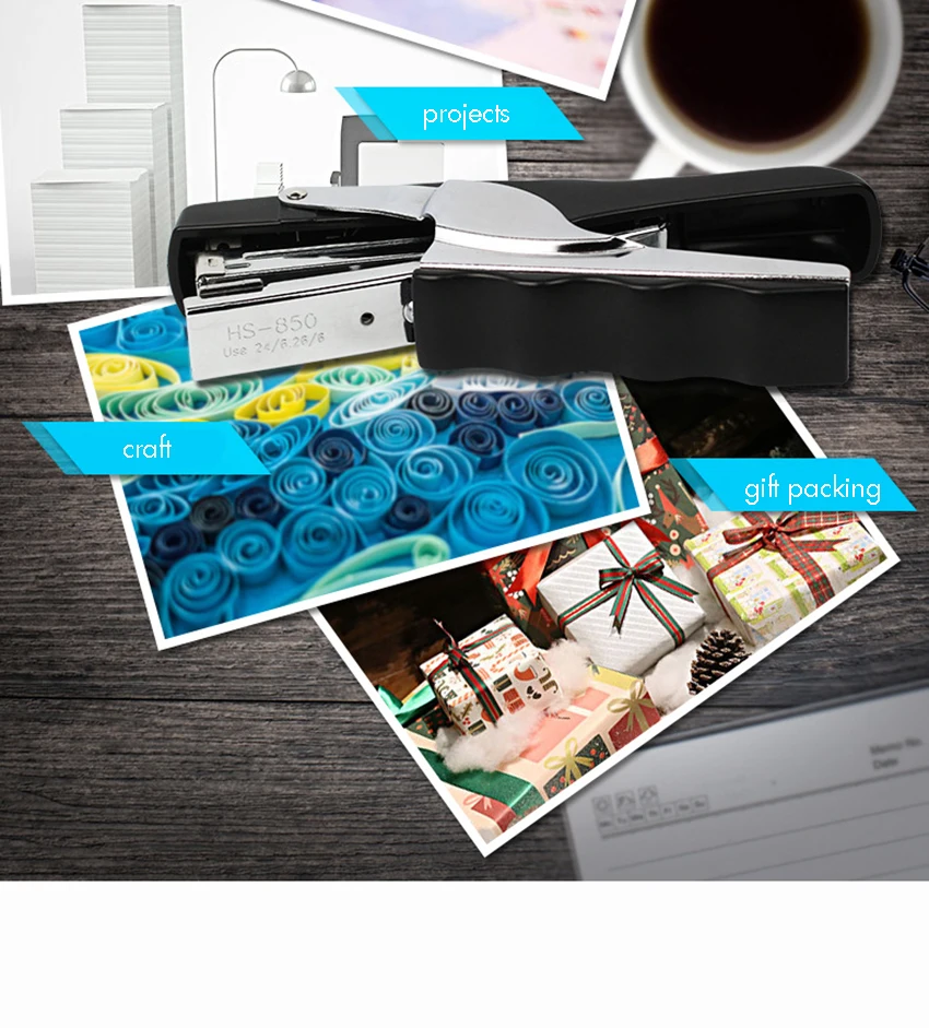 

Desktop Stapler, 20 Sheet Capacity, Handheld Labor-saving Stapler, Use No.12 Staple, Paper Binding for Office, Home, Student