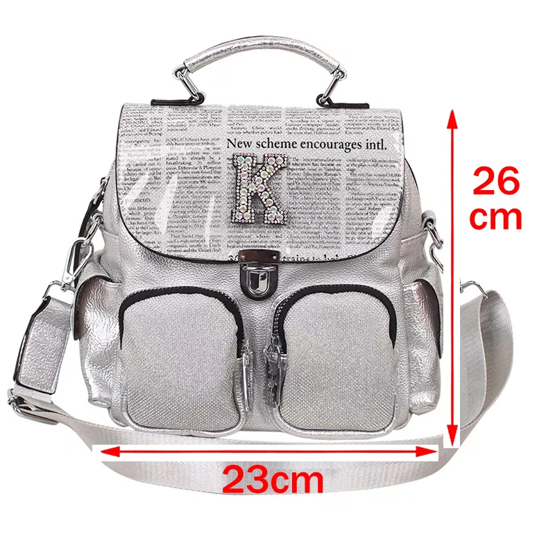 

Rucksack Bags For Women Handbag 2021 Famous Brand Women Handbags Diamond Painting Soft Leather Diamond Sequin Shoulder Bag Rivet