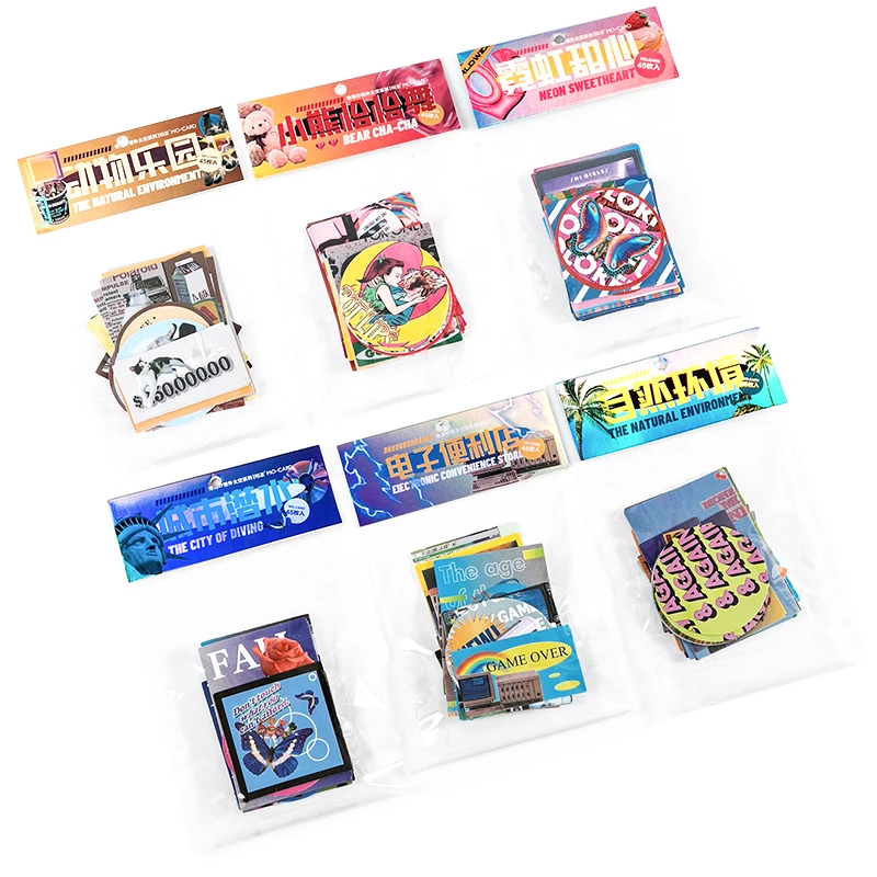 

45pcs/pack Magic Outer Space Travel Decoration Album Agenda Planner Stickers Scrapbooking Diary Sticky Paper Flakes