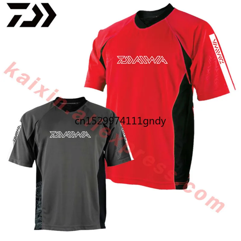 

2020 New Style Daiwa Performance Fishing Shirt Men UPF 50 UV Sun Protection Quick Dry Mesh Cooling Short Sleeve Fishing Clothes