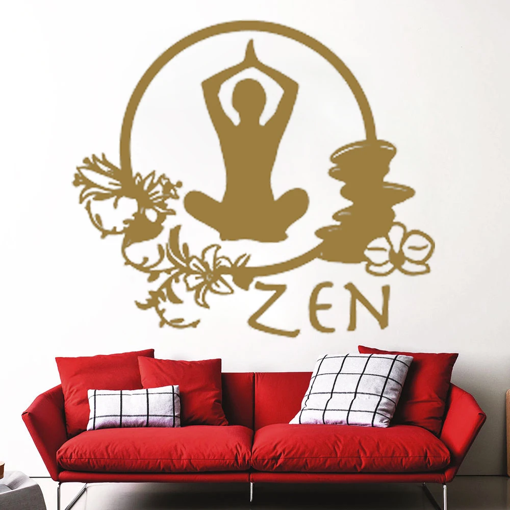 

Vinyl Yoga Pose stickers for Yoga Studio decoration Wall Decals Removable Meditate Lotus decor Buddha Yoga Wall Decal HY1602