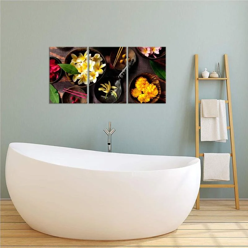 

Flowers Canvas Painting Yellow Flower In Bowl Wall Art Poster 3 Pieces Floral Still Life Print Home Decor Modern Picture