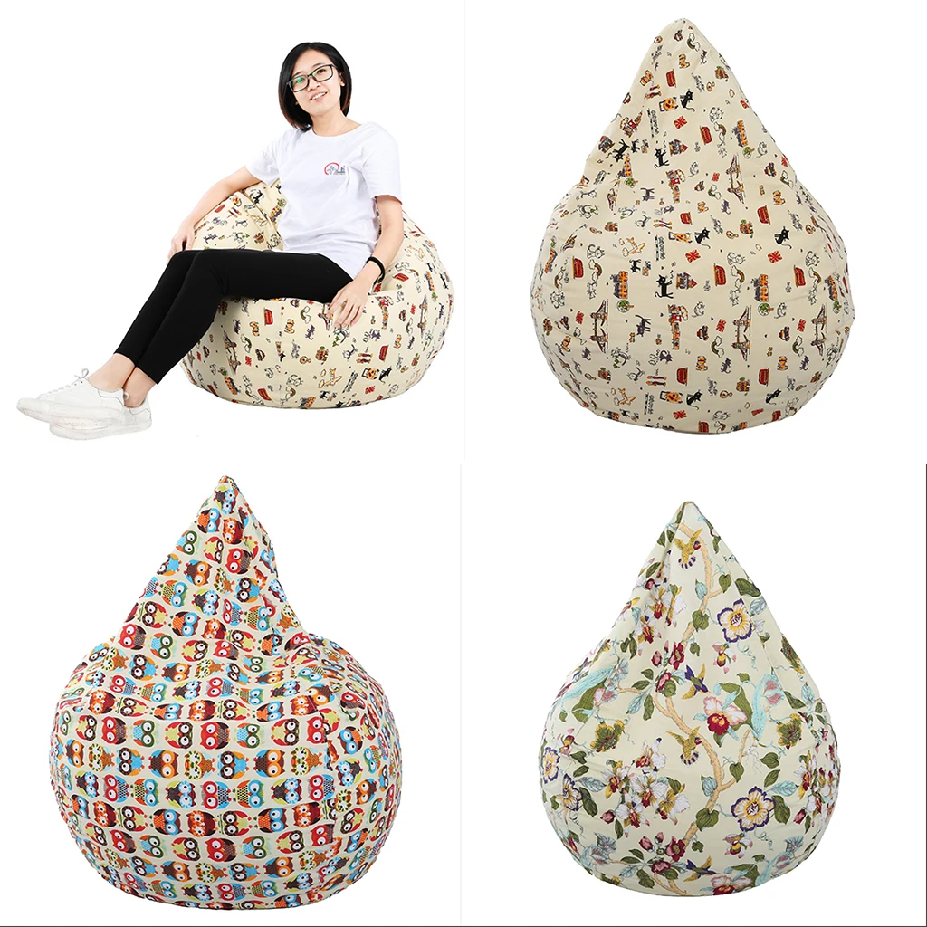 EXTRA LARGE Stuffed Animal Storage Bean Bag Chair Cover - for Toy Storage for Kids -  60x75cm