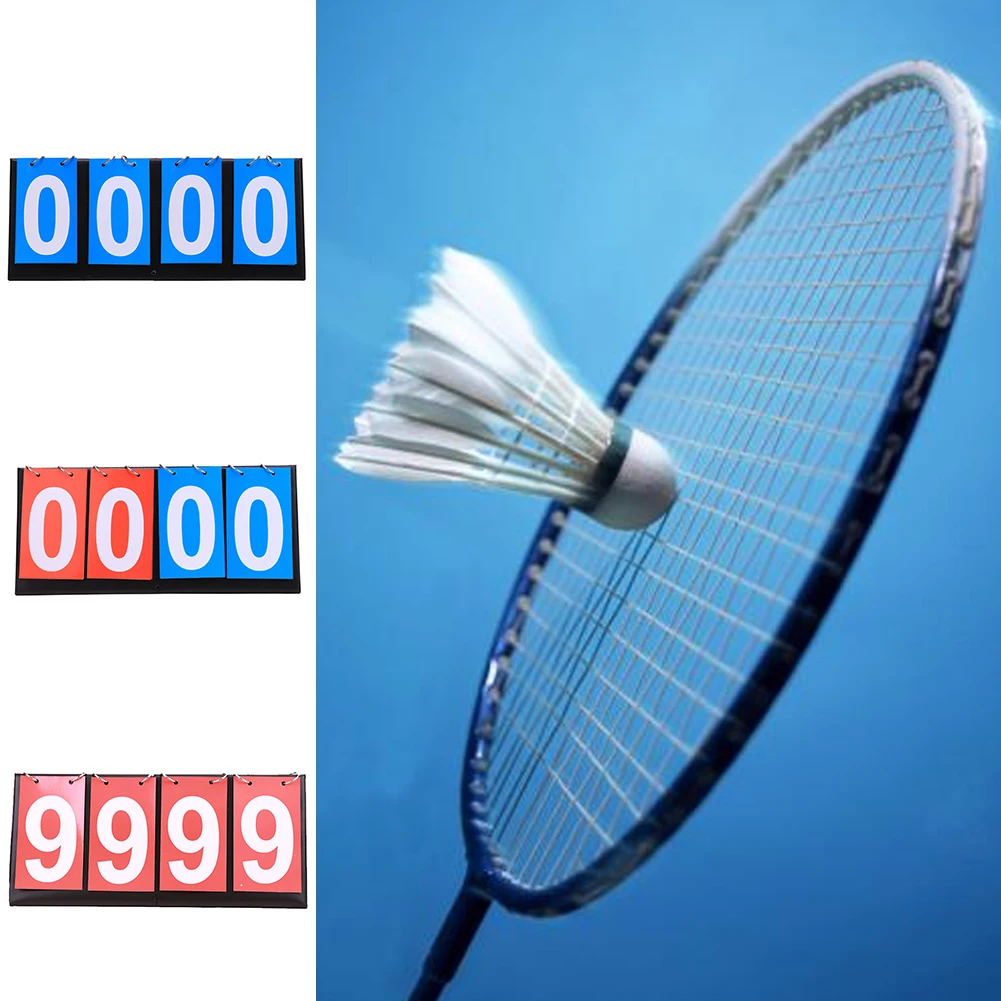 

Table Tennis Foldable Badminton 4 Digit Manual Competitions Flip Ring Team Sport Count Down Scoreboard Football Basketball