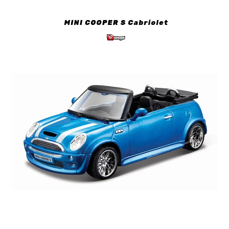 

Bburago 1:32 Mini Cooper S Cabriolct Alloy Car collection WRC rally Car model gifts Toy Special carton pack boy toys