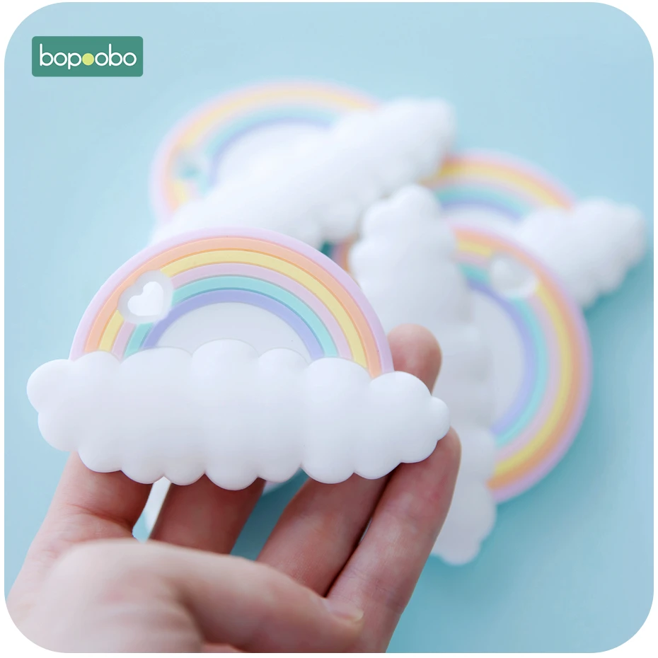 Прорезыватель для грызунов Bopoobo 10 шт. силиконовый Радужный без БФА