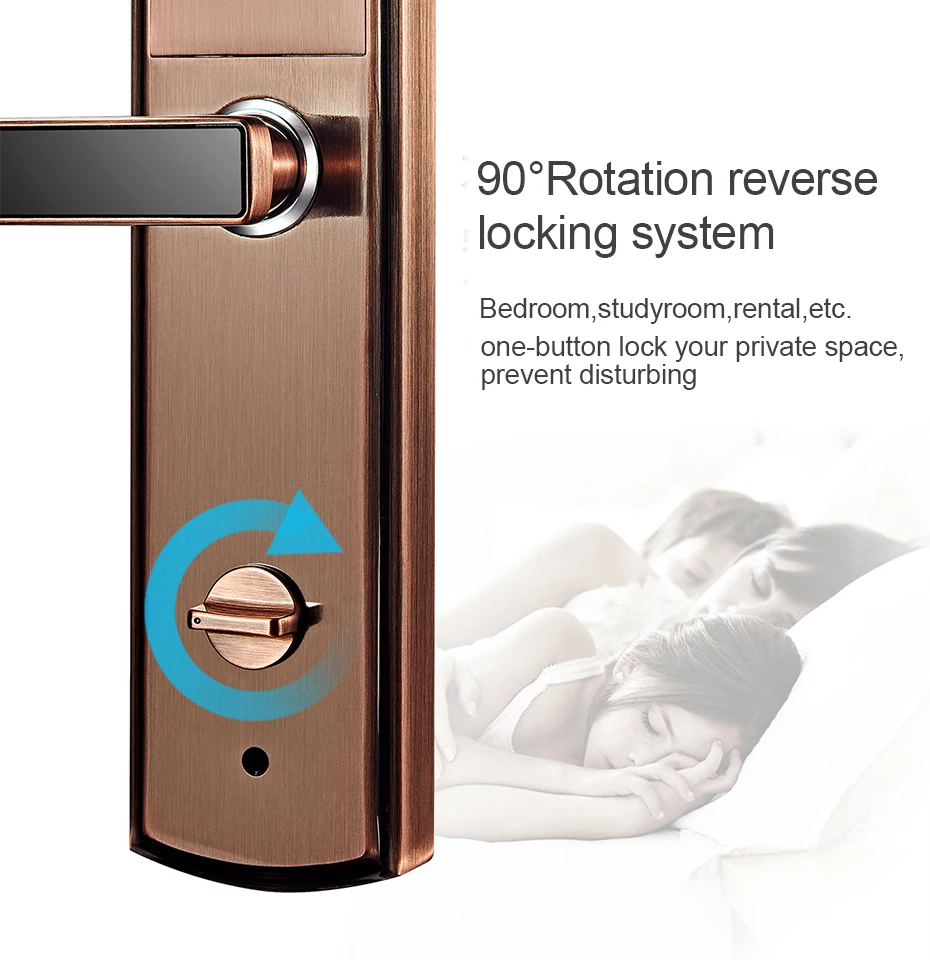 Smart Biometric Fingerprint Lock with Digital Password RFID Card Key Electronic Smart Fingerprint Door Lock keyless lock