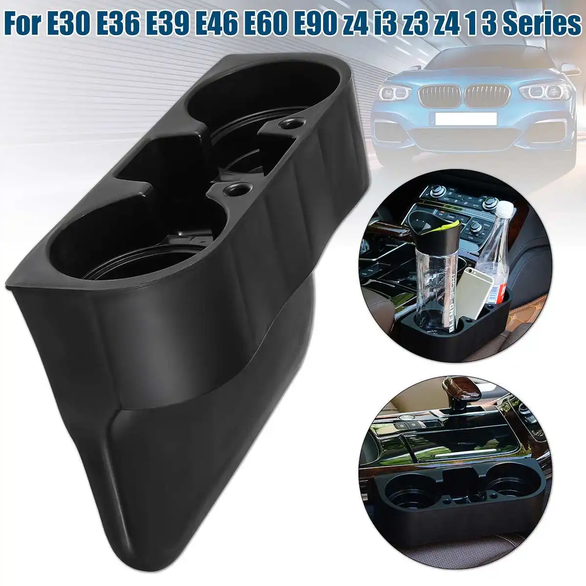 For BMW e30 e36 e39 e46 e60 e90 z4 i3 z3 z4 1 3 series Car Black Front Drinks Cup Holder Car Front Center Console Cup Rack