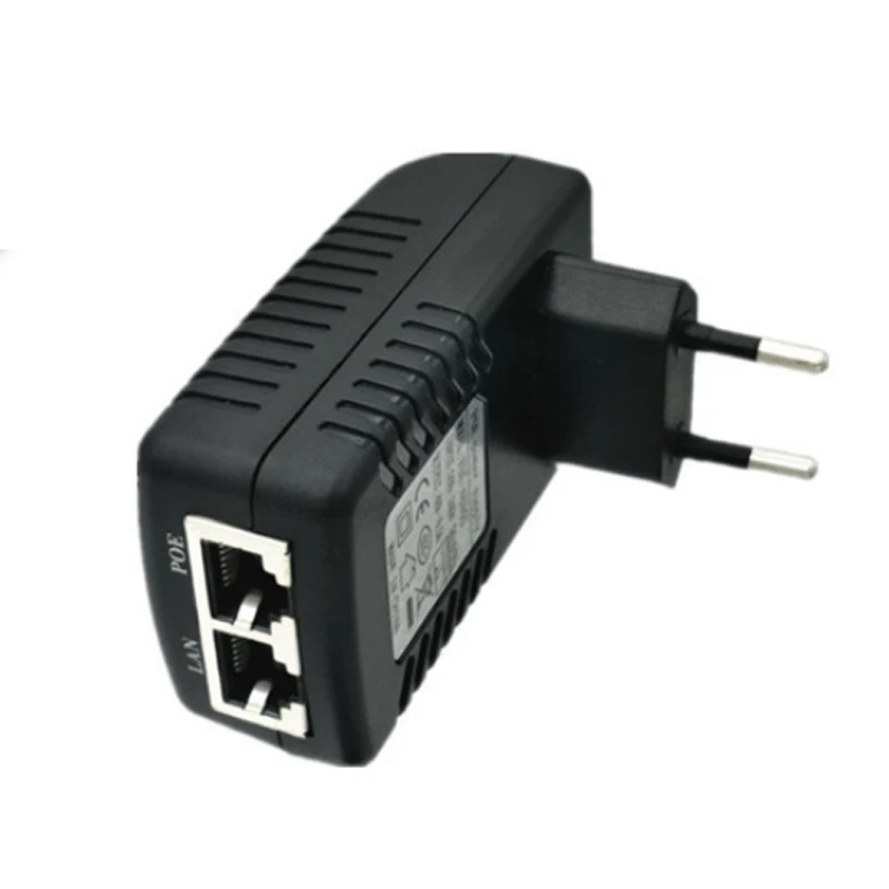 POE Power 48V 0.5A 24W Injector for IP Camera CCTV Security Surveillance PoE Supply Ethernet Adapter Phone EU Plug | Компьютеры и офис